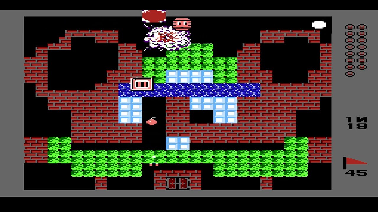 Bomber City (Battle City Hack) (NES, 1985) Уровень 45