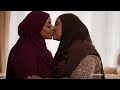 Two Hijab Women Romantic Lesbians Kissing Lesbian Kissing