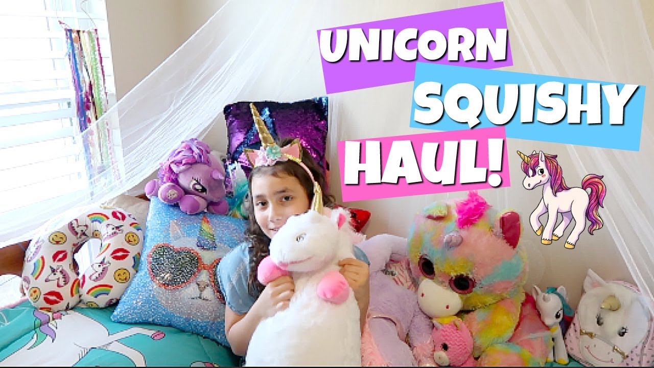 ROOM TOUR?? NEW SQUISHIES! + UNICORN ROOM DECÒR HAUL!