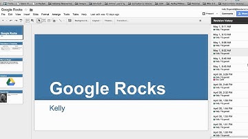 Revision History - Google Presentations/Slides