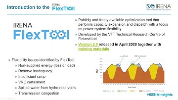 Webinar: IRENA FlexTool – Assessing power system flexibility for higher share of renewables
