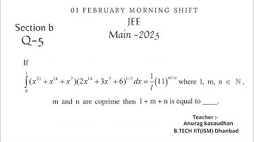 JEE main 2023 :- 1 feb shift-1 Math paper section b(Q 5) solution | #jeemain2023 #projecteducation