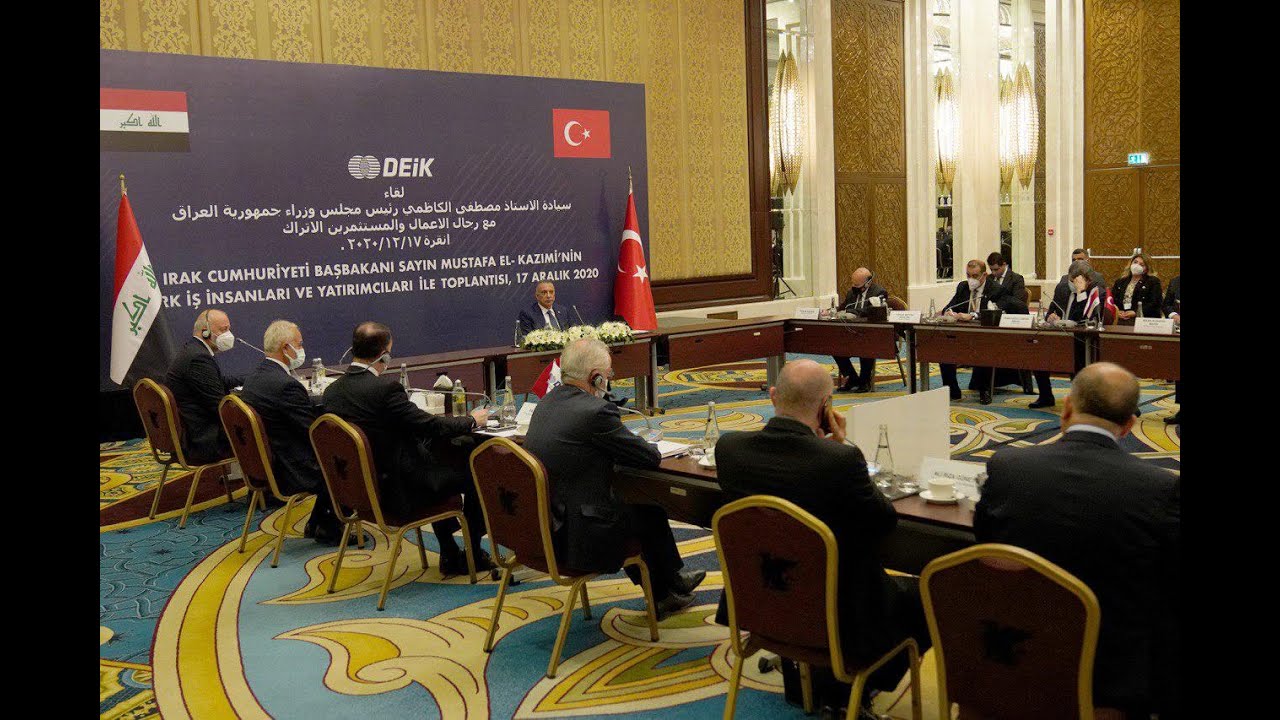 رئيس مجلس الوزراء السيد مصطفى الكاظمي يلتقي عدداً من رجال الأعمال والمستثمرين الأتراك