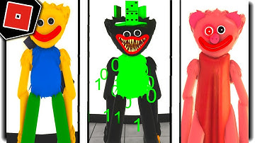 How to get 7 NEW BADGES + BALDI HUGGY, NOOB HUGGY, HAX HUGGY in POPPY PLAYTIME MORPHS - Roblox