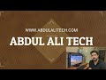 Abdul ali tech  channel launch