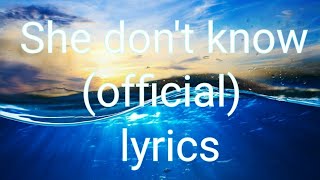 She don't know:(official) lyrics Millind Gaba song|Shabby.