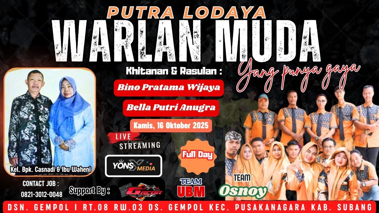 🔴 LIVE. WARLAN MUDA | THE LEGEND OF PANTURA | KAMIS, 16 OKTOBER 2025 | DS GEMPOL-PUSAKANAGARA-SUBANG