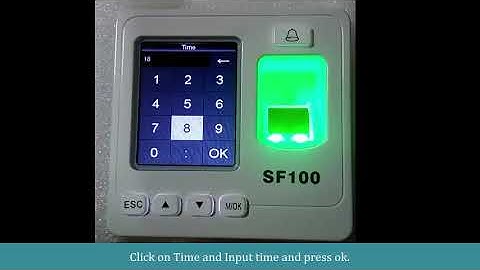 Identix SF100 How to set date time