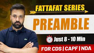 Preamble Fatafat | Complete Explanation + PYQs | UPSC CDS CAPF NDA screenshot 2