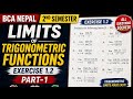 Limits of Trigonometric Functions | Exercise 1.2 Part-1 | Math-II | BCA 2nd Semester #bca #maths #1m