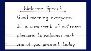 welcome speech in english, welcome speech for republic day, welcome address, speech writing #speech