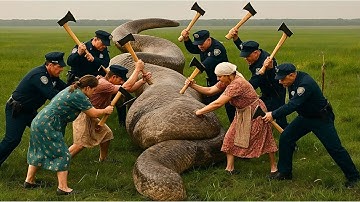 🐷 Epic Animal Rescue: Brave Team Battles Giant Python to Save Mother Pig’s Life 🐍