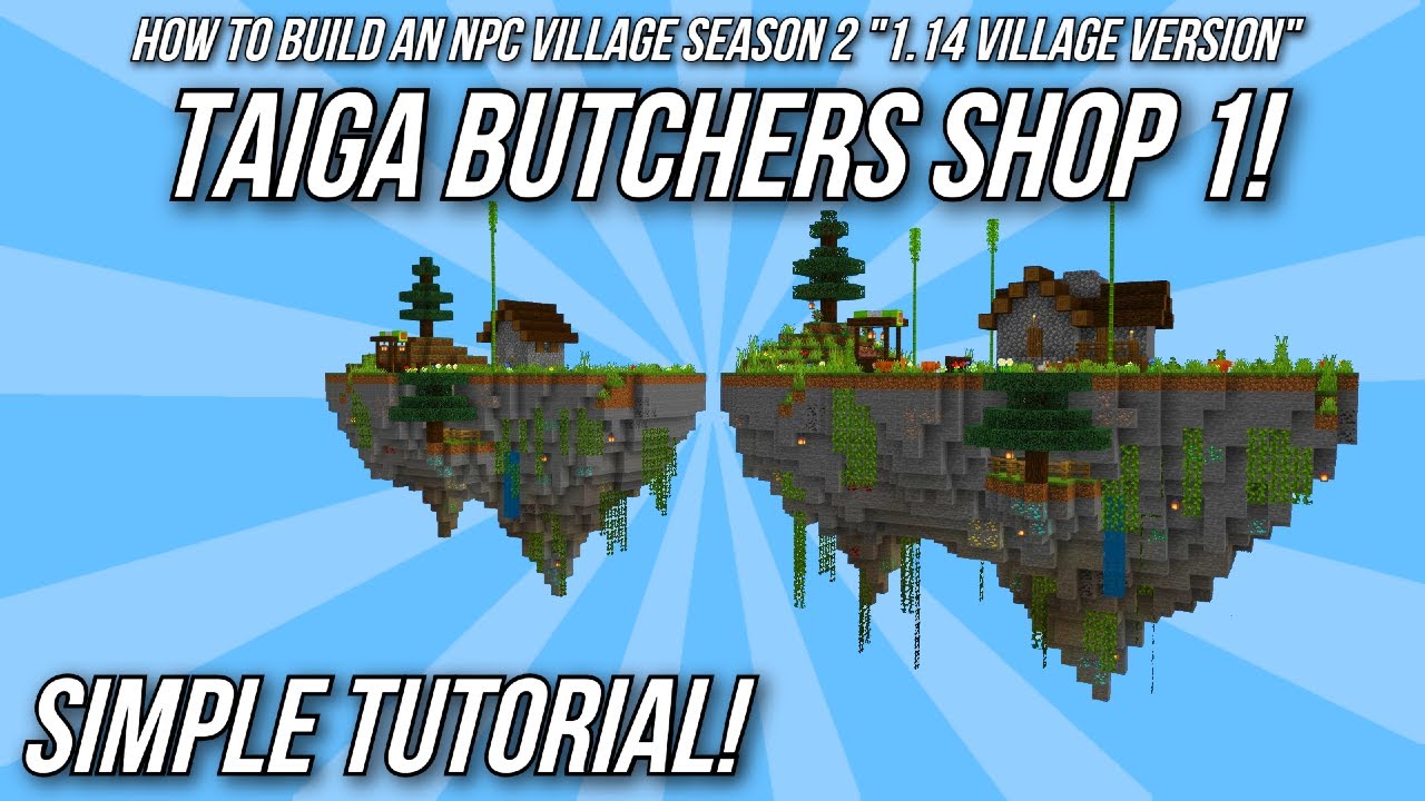 Minecraft: How To Build An NPC Village Tutorial - Taiga Butchers Shop 1! - (1.14 Village Version)