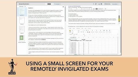 Using a small screen for your remotely invigilated exam
