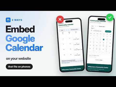 How to Embed Google Calendar on Your Website (2 Ways, Mobile-Friendly)
