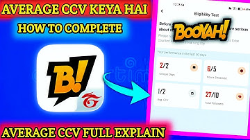 Average CCV keya Hota Hai | How To Complete Average ccv In Booyah | Average CCV full Explain 🔥