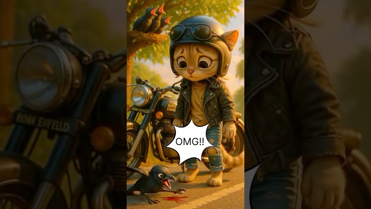 🐱🐦 Heartwarming Story of a Brave Cat Girl Saving Injured Crow | Emotional Short Film 