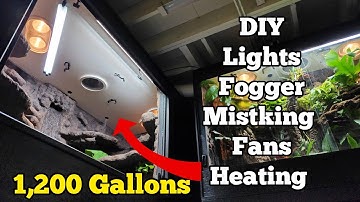 DIY HUGE Reptile Enclosure. Mistking, Lighting, Fogger, Fans, |Part 3| Insane Ceiling Reveal