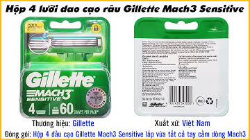 Hộp 4 lưỡi dao cạo râu Gillette mach3 sensitive
