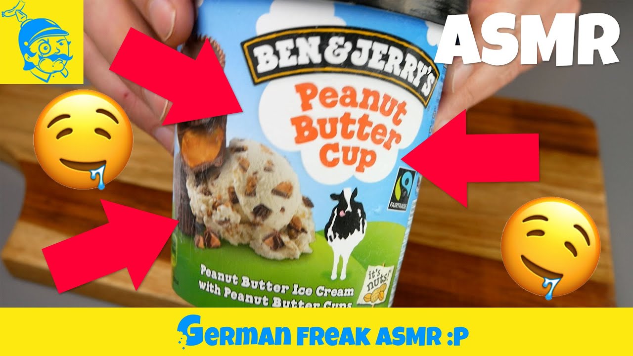 ASMR eating no talking: Ben & Jerry's ice cream (Peanut Butter Cup)!🍦