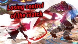 Losing control of the match