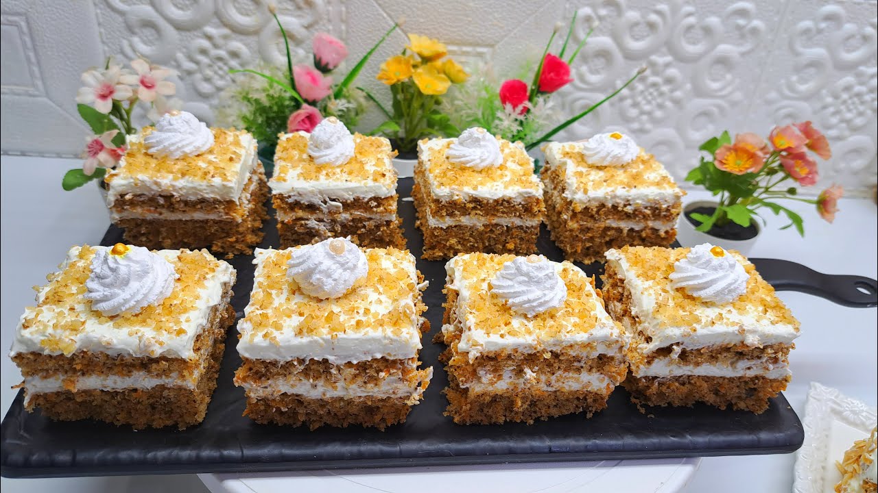 كيكة الجزر🥕 والجوز معلكة وبنينة كيك الهمة والشان لي مايحشمكش مع ضيوفك