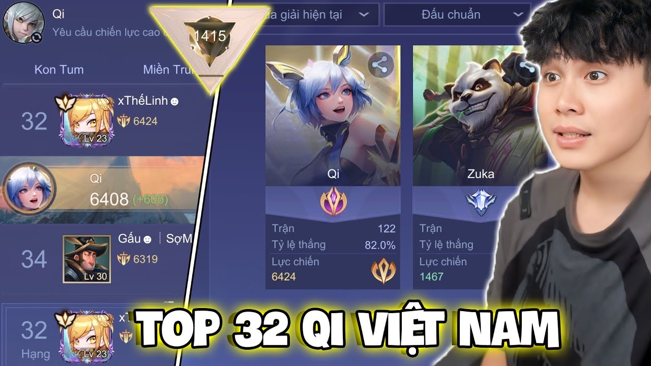 VUX MỘT ĐÊM ĐẤU ĐỈNH CAO 1400 ĐIỂM QI TOP 32 VIỆT NAM SAU KHI ĐƯỢC BUFF SỨC MẠNH