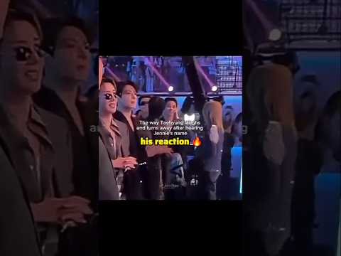 His reaction said it all😭😭 #taennie #bts #blackpink #fyp