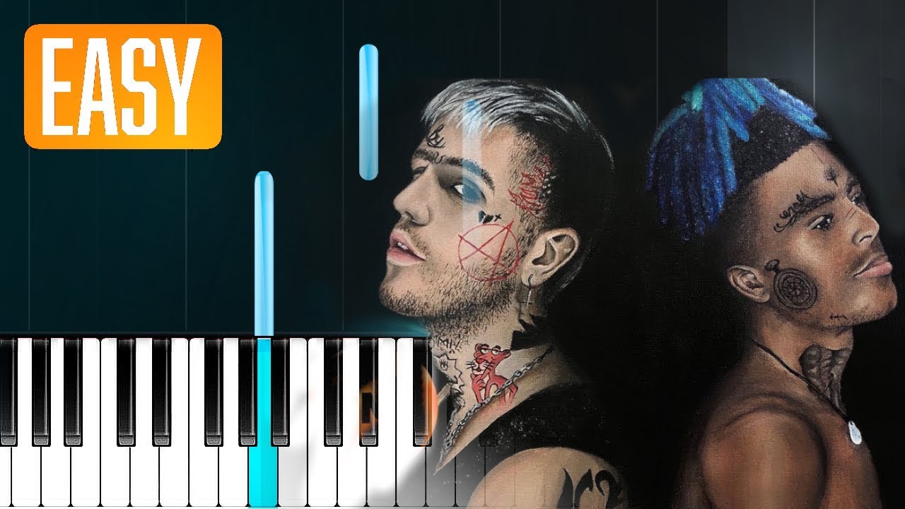Lil Peep XXXTENTACION - "Falling Down" 100% EASY PIANO TUTORIAL - YouTube