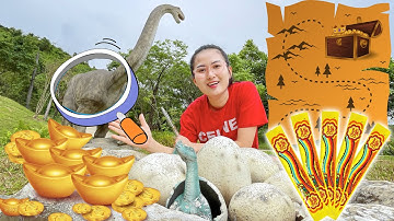 Changcady tìm vàng ở núi thần tài, tìm được trứng khủng long, cá sấu cổ đại, thằn lằn khổng lồ