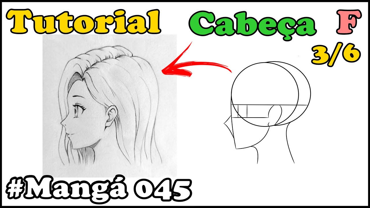 COMO DESENHAR ANIME - CABEÇA PERFIL (passo a passo)