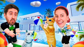 ROTINA DE UM GATO RICO no Roblox Jogo do Gatinho screenshot 3
