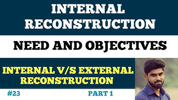 Internal Reconstruction - Meaning, Need, Objectives || Internal & External Reconstruction || Part 1