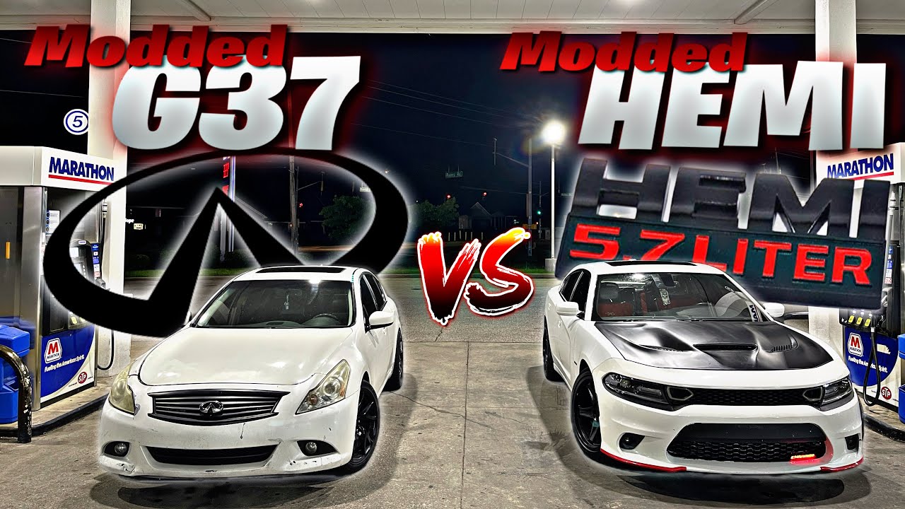 TUNED G37 VS MODDED HEMI RT V8 OR V6 WHICH IS FASTER SURPRISING tuned-g37-vs-modded-hemi-rt-v8-or-v6-which-is-faster-surprising