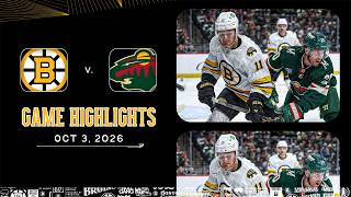 Game Highlights: Boston Bruins at Minnesota Wild