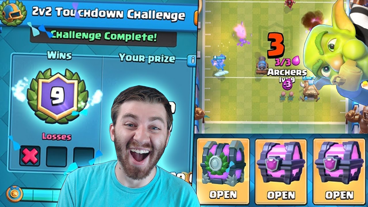 WINNING NEW TOUCHDOWN CHALLENGE!? & ALL CHEST OPENING! | Clash Royale | CAN WE GET A LEGENDARY!