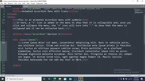 How to create an animated accordion menu with icons in 18:24 minutes