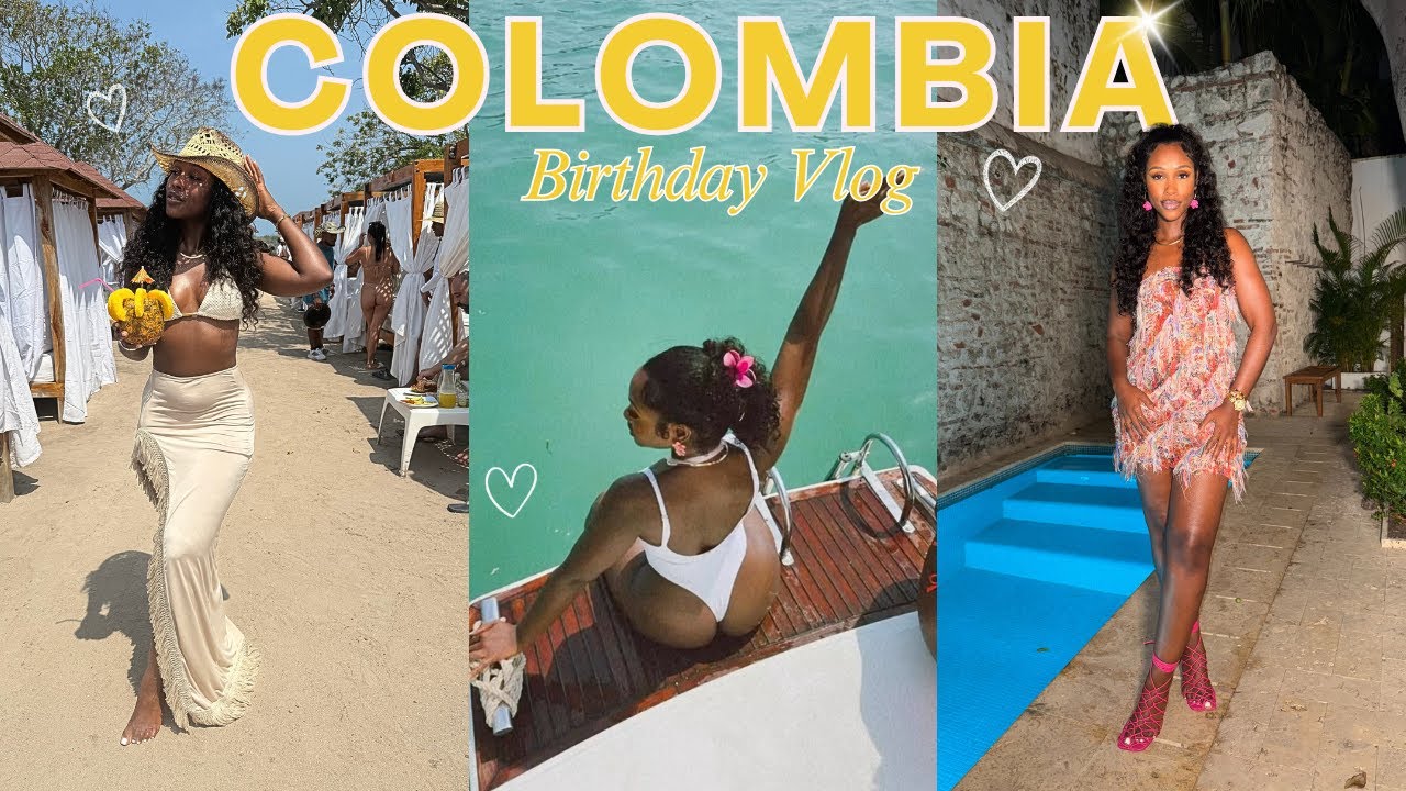 Travel Vlog! Birthday Trip To Cartagena, Colombia | Yacht Day + Beach Club + Party
