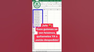 Elimina Guiones y simbolos de Celdas Fácilmente en Excel 📊🔧