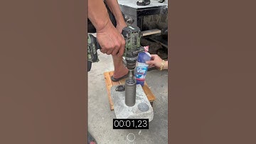 Test thời gian khoan rút lõi đá hoa cương với máy khoan Dekton ID13160promax + pin dung lượng 12.0Ah