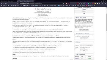 Solving Codeforces -- Game with Reversing
