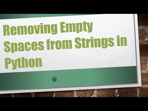 Removing Empty Spaces from Strings in Python