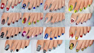 My top 15 toe nail art designs | Huge compilation 2022 | Easy & best feet nail art by Nail delights💅