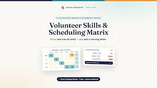 Volunteer Skills & Scheduling Matrix — Excel & Google Sheets Template for Coordinators