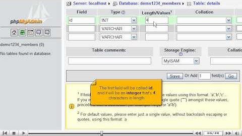 How to create a table in a database with phpMyAdmin by VodaHost web hosting