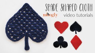 How to Crochet: Spade Shaped Cloth (Left Handed)