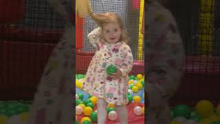 Little Girl Gets a Blow Dry After Sticking Her Hair in Ball Suction Tube