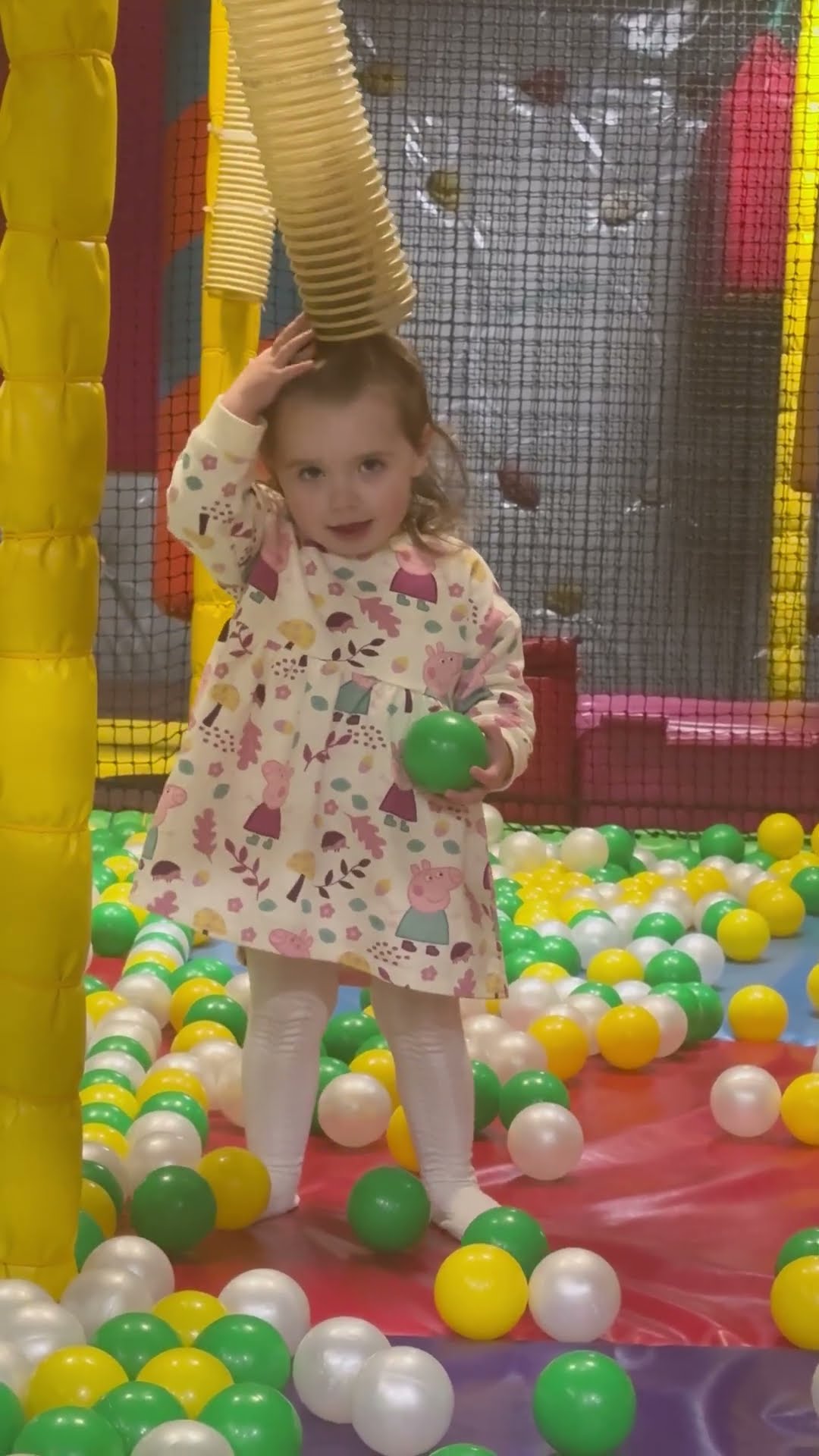 Little Girl Gets a Blow Dry After Sticking Her Hair in Ball Suction Tube