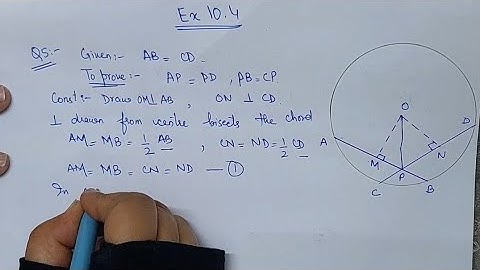 2 equal chords, intersect prove segments of 1 chord  equal to corresponding segments of other chord