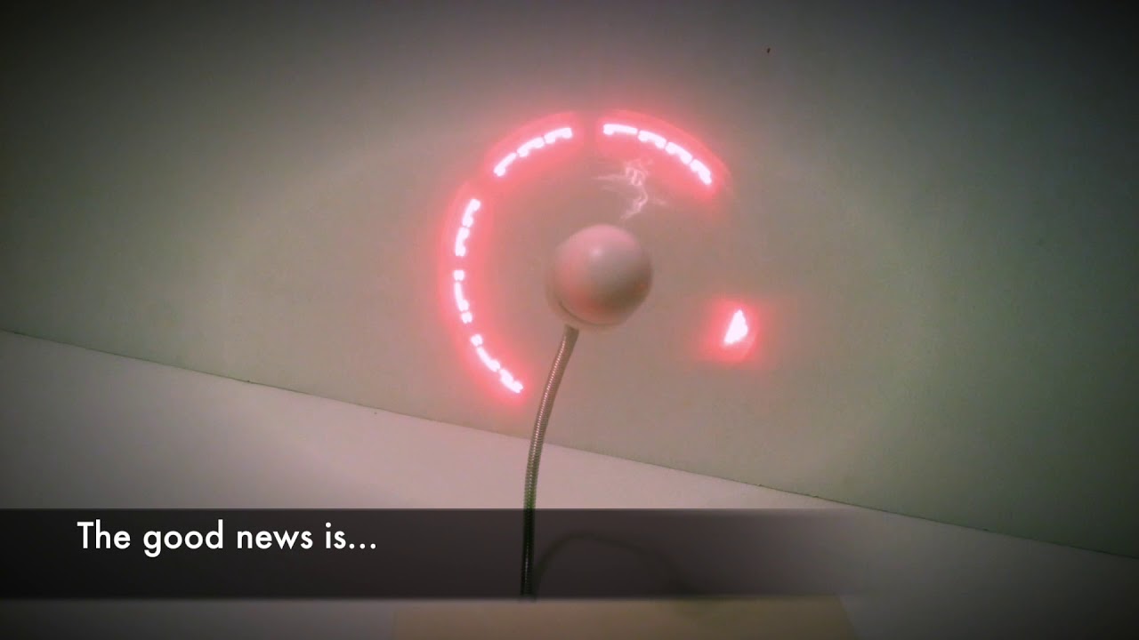 Get your own USB fan with personalized LED messages